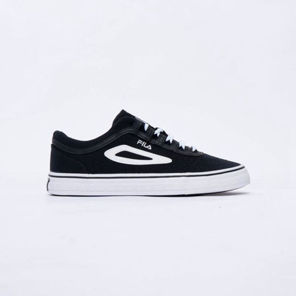 Fila Classic Border Canvas Men's Sneakers - Black/Black/White,NZ 214-6347